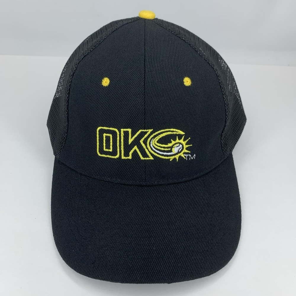 OKC Comets Stadium Hat Black & Yellow Snapback Oklahoma City MiLB Baseball Cap